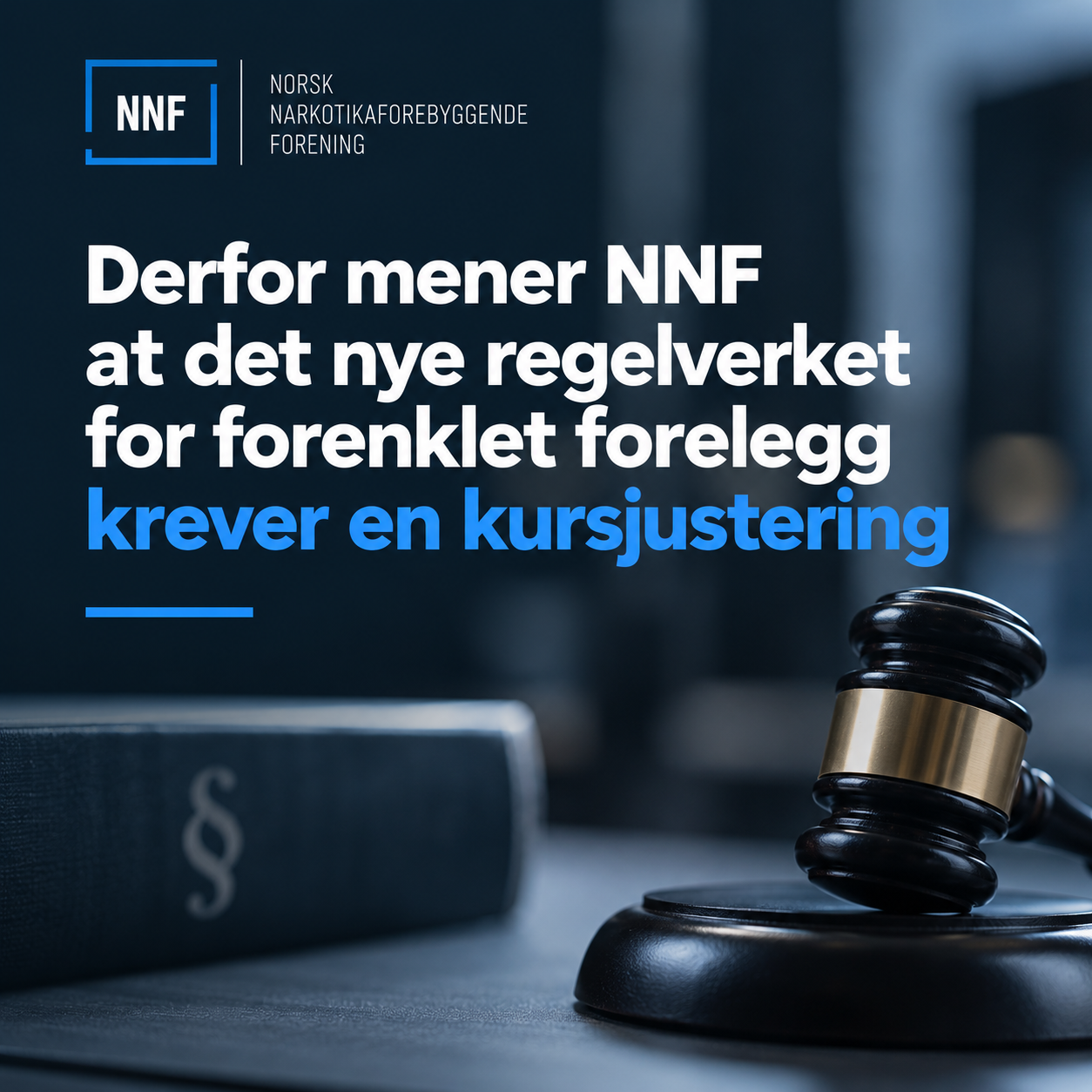 Forenklet forelegg krever en kursjustering